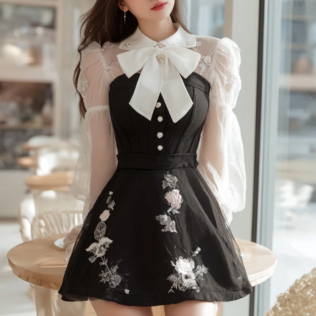 Korean Mini Dress Elegant and Cute Design