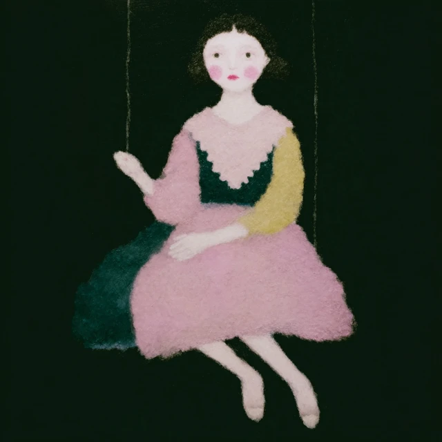 Marionette Artwork A Girl on a Swing