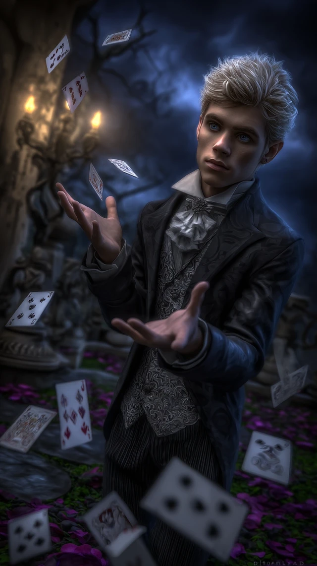 Young Magician Playing Cards Now You See Me