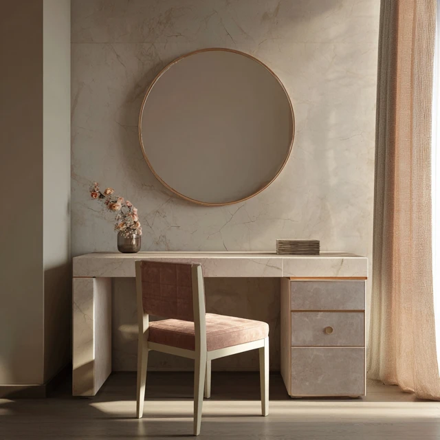 Elegant Vanity Table Contemporary Design with Mirror