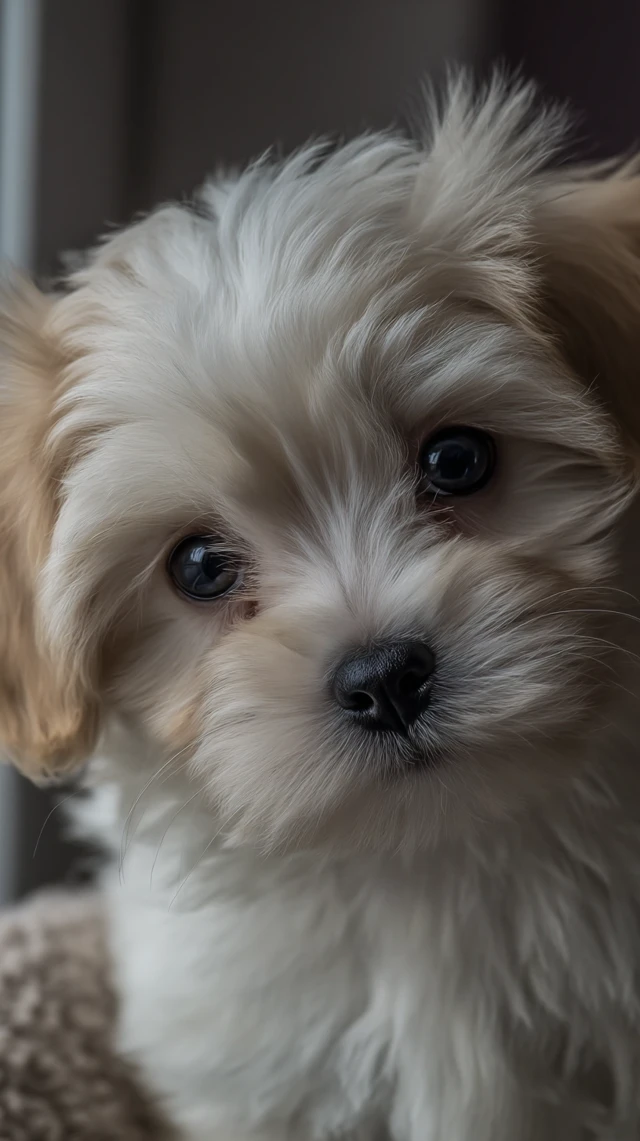Maltese Puppy in Cozy Sweater Cute and Adorable