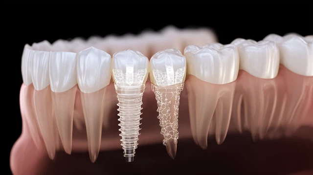 Dental Implant CrossSection Korean Patient Biomechanical Stress