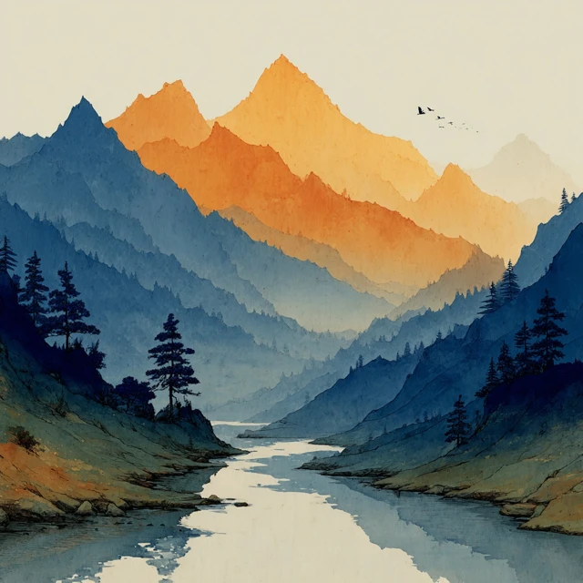River Valley Landscape Roger Dean Style