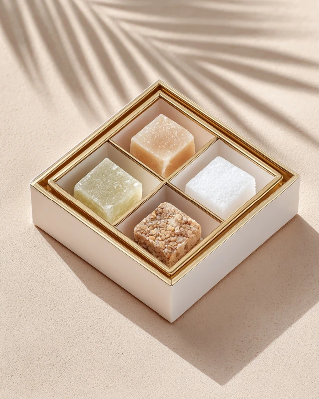Minimalist Indian Sweets Gift Box Kaju Katli Besan Ladoo