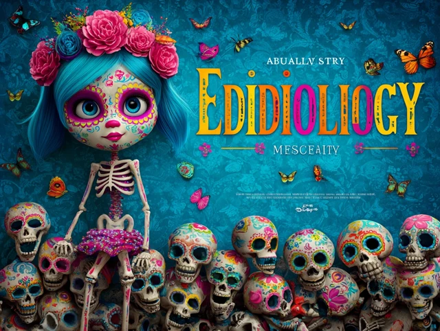 Epidemiology Sugar Skull Day of the Dead Poster