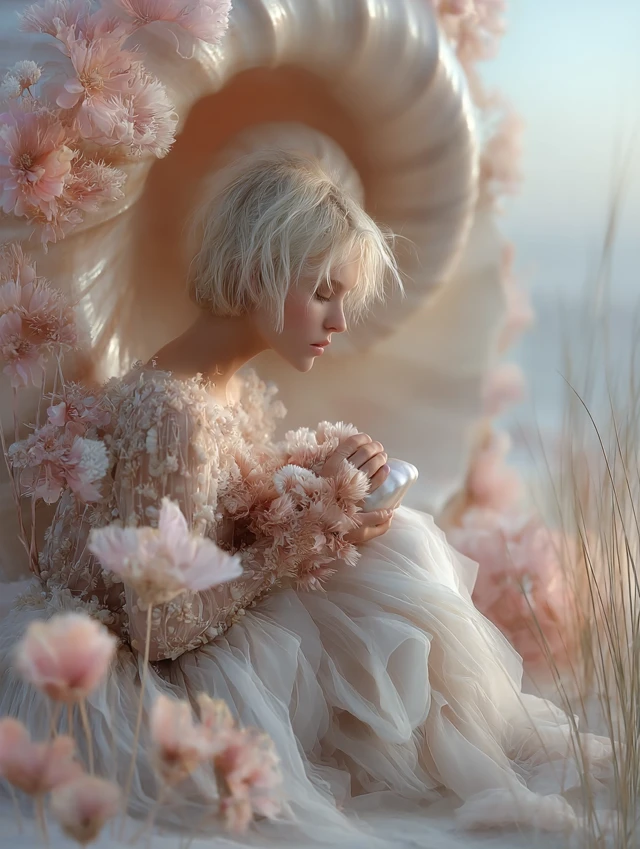 Dreamy Woman in Fairytale World