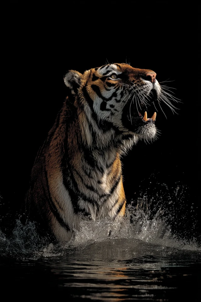 Tiger Leaping From Water Photography Wildlife