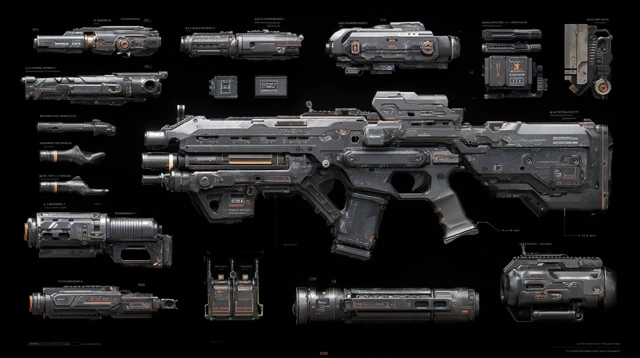 Futuristic Laser Weapon Designs 3D Models