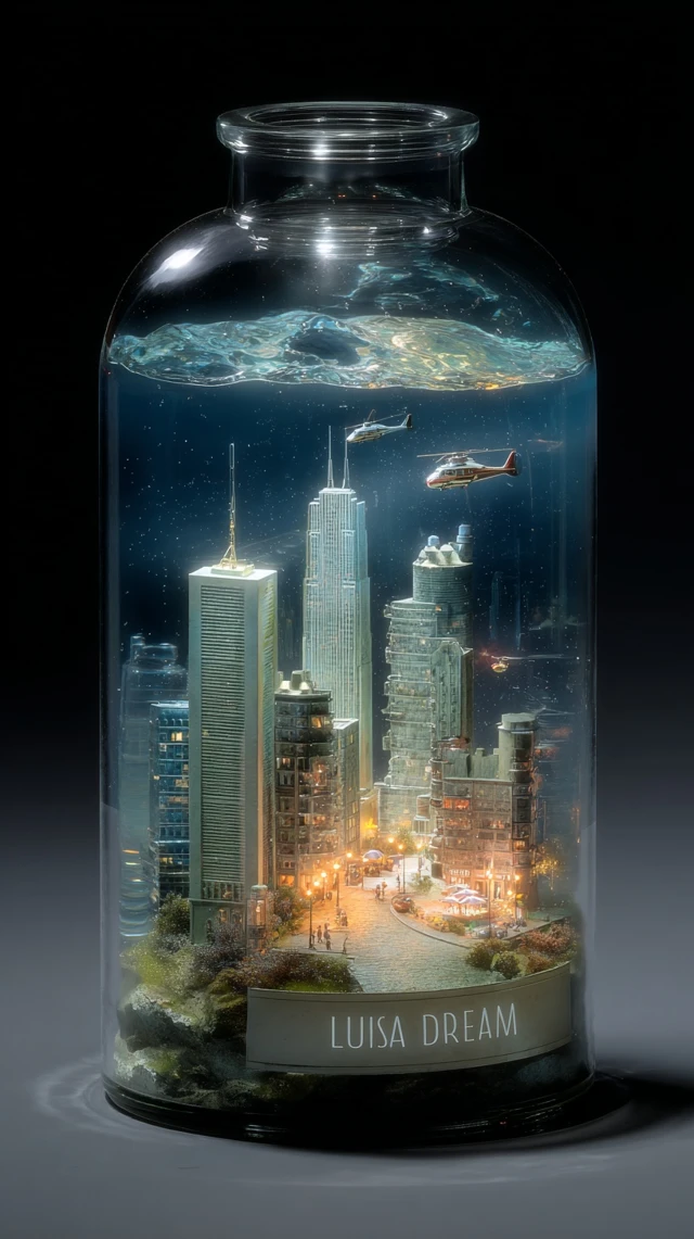 Miniature City in a Glass Capsule LUISA DREAM