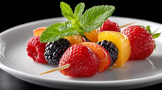 Delicious Mini Fruit Skewers Photo