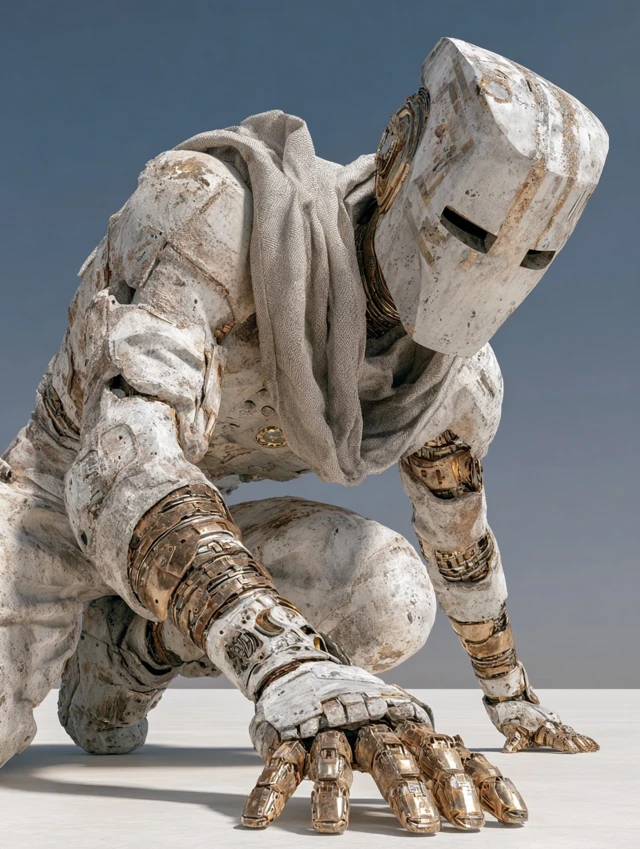 Brutalist Superhero Armor Ultra Realistic