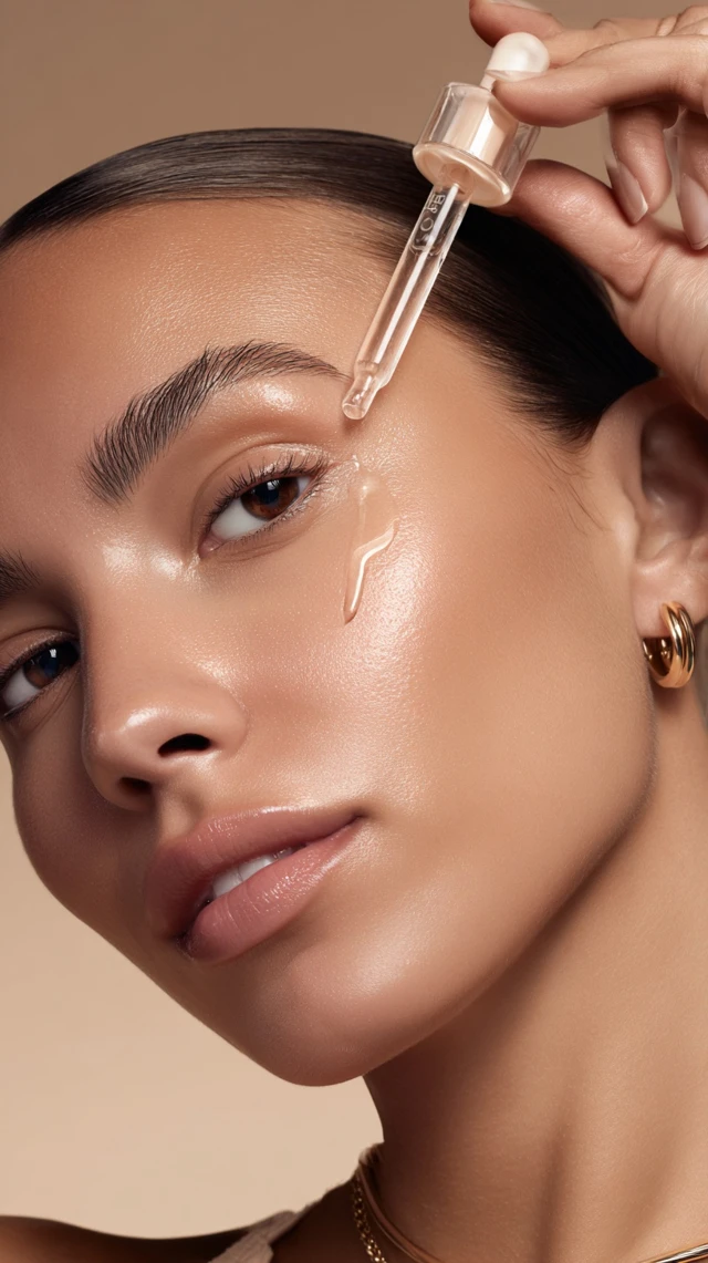 Radiant Skincare Campaign Dewy Skin Serum Drop