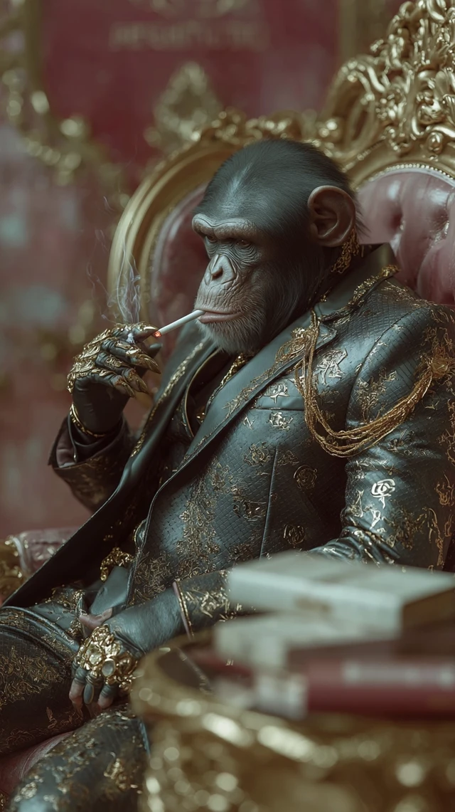 Chimpanzee in a Suit End of World Party