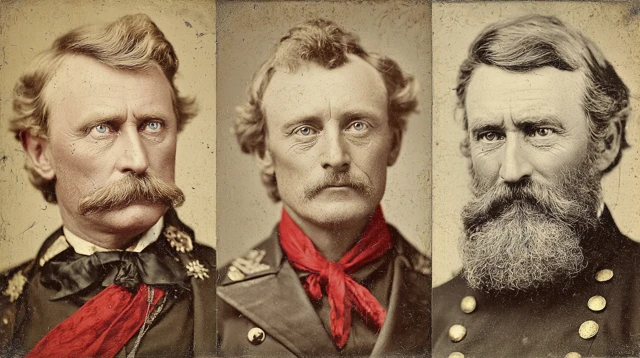 1870s US Cavalry Officers Custer Reno and Benteen