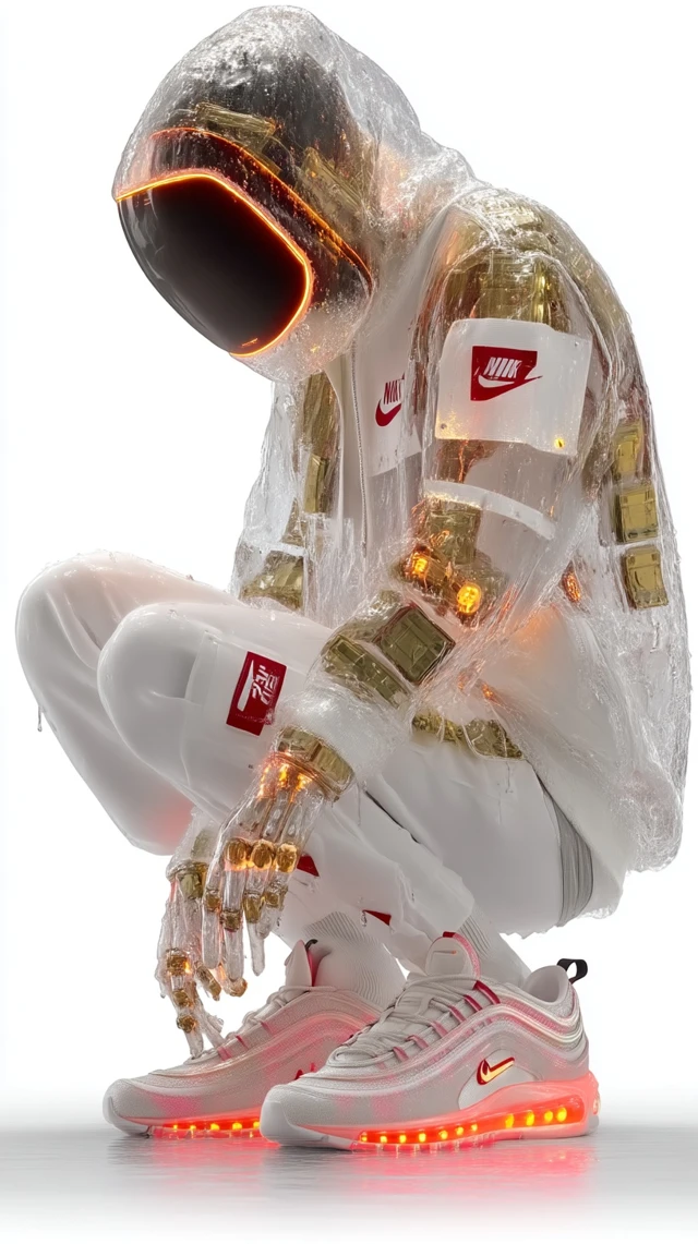 Futuristic Nike Outfit Digital Art Hyperreal