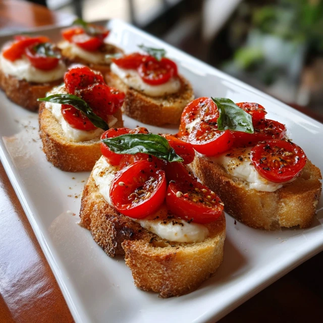 Easy Bruschetta with Mozzarella iPhone Photo