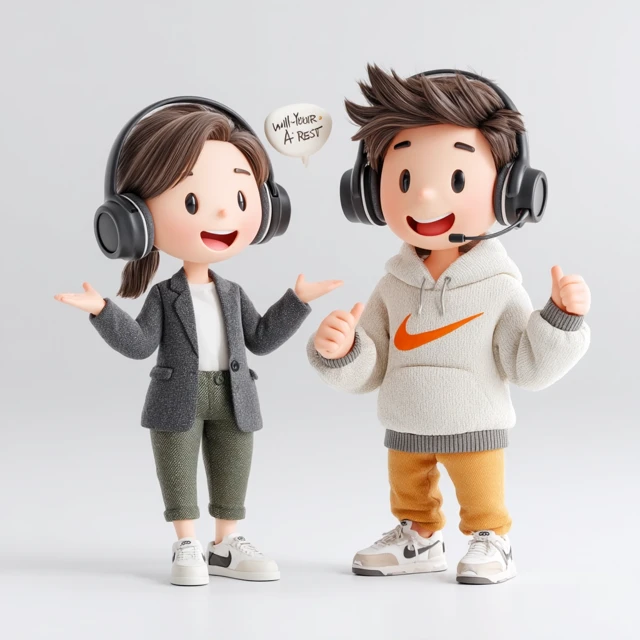 Pop Mart Illustration: Asian Girl Answering Questions