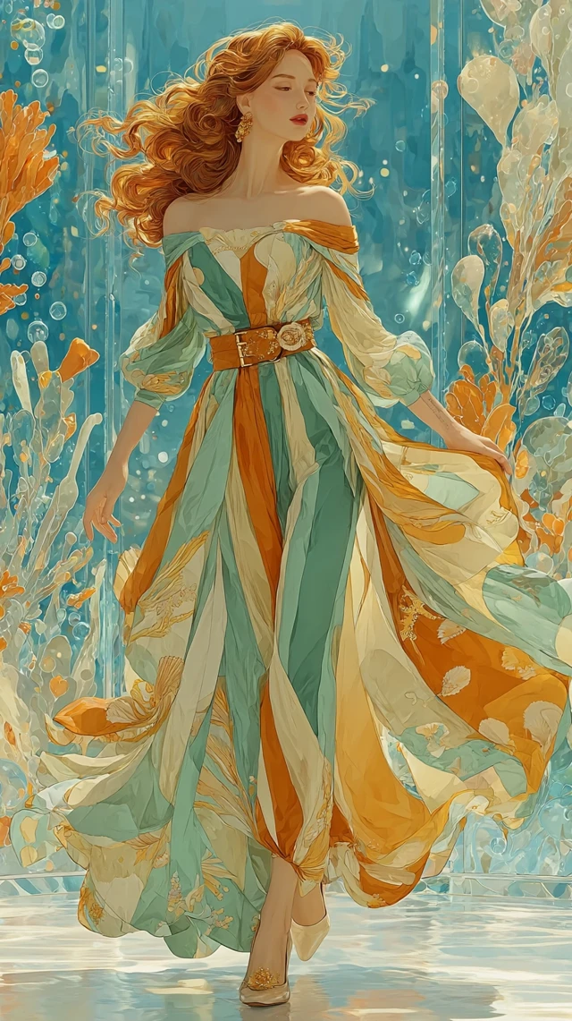 Elegant Ariel in Couture Gown