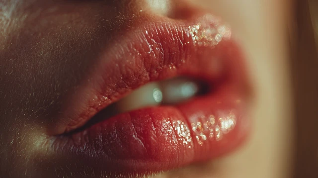 Ultra Realistic Lips Macro Photography