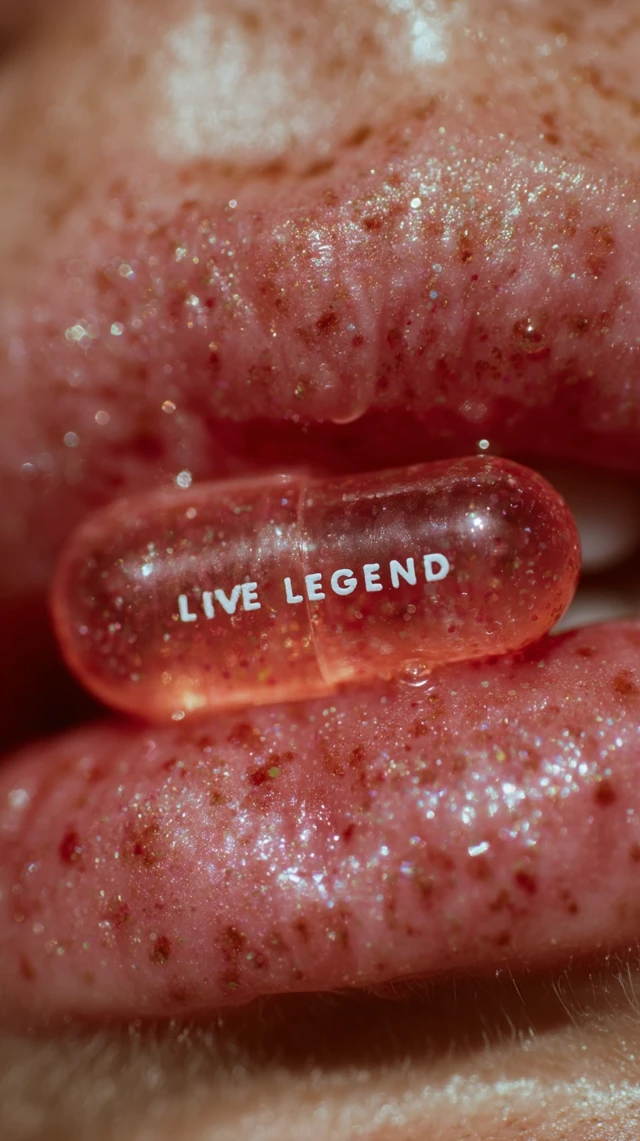 Live Legend Pill Lips Glossy Product Photography