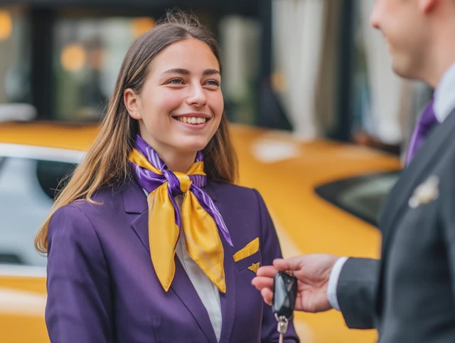 Woman Arriving at Frankfurt Airport Valet Service