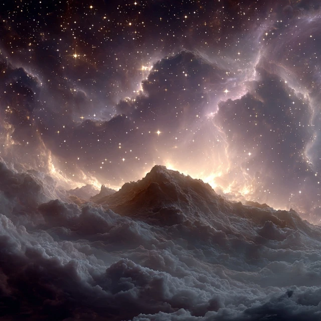 Ethereal Galactic Tornado Purple Hues