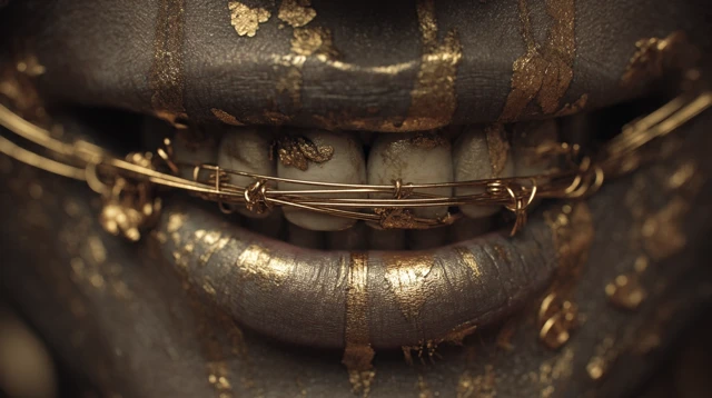 Ancient Egyptian Gold Dental Appliance CG Render