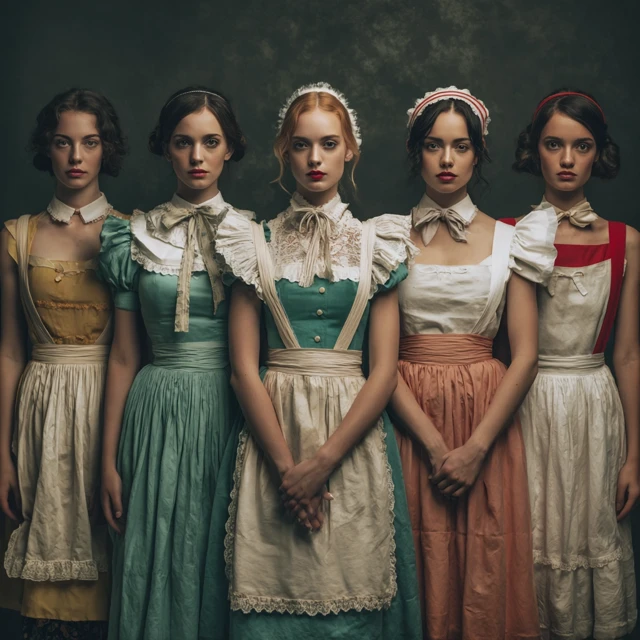 Five Maids Portrait Unique Looks