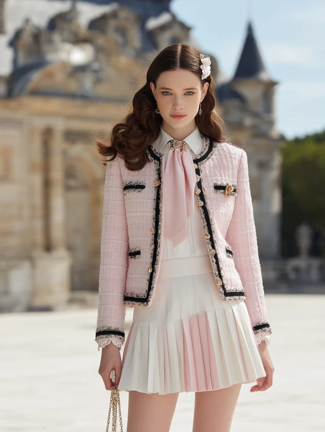 High Fashion School Uniform Chanel Inspired Portrait