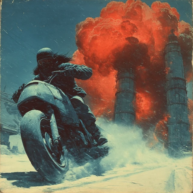 Retro Cyberpunk Escape: Industrial Winter Hell