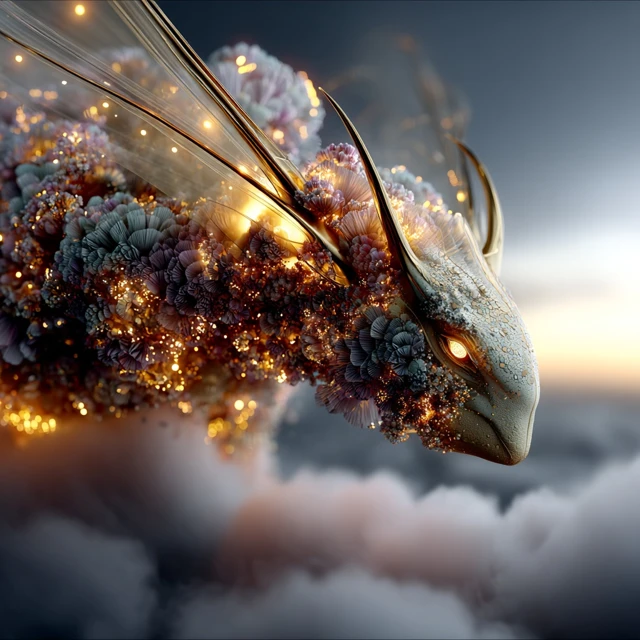 Mythical Creature on Alien World Hyper Realistic Art
