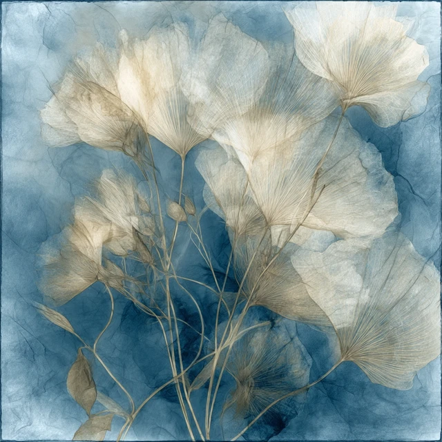 Cyanotype Flower Art: Translucent Blossoms