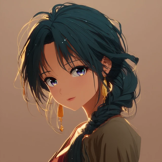 Anime Girl Portrait Beautiful Illustration