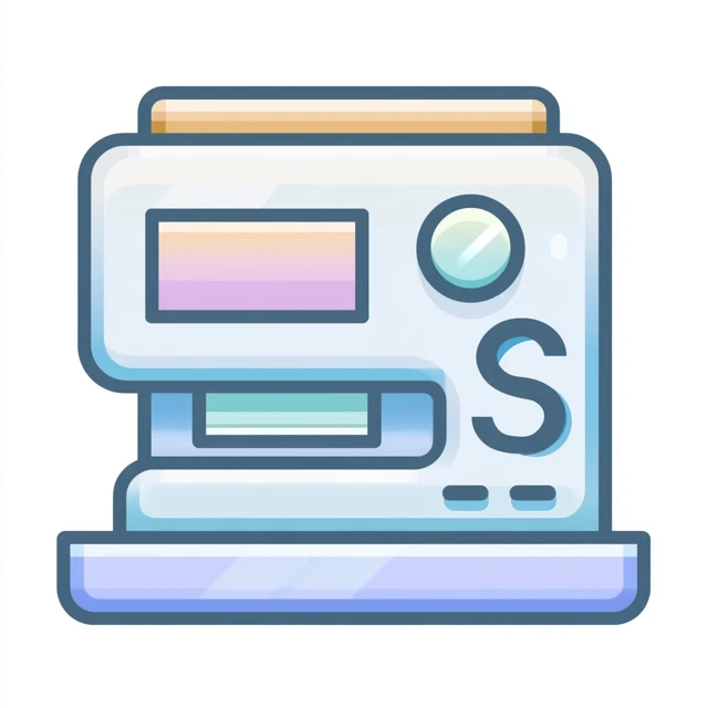 Tech Machine Icon with S Logo