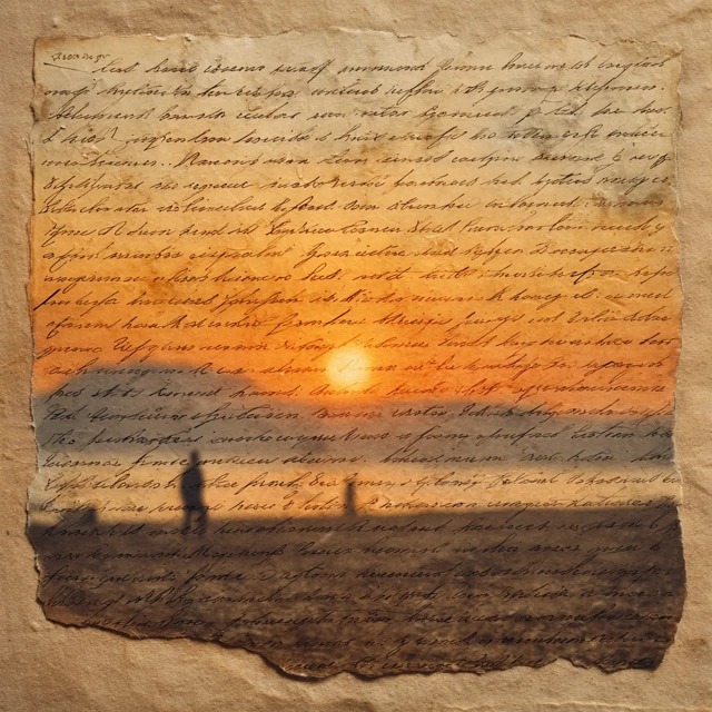Vintage Letter Sunset Golden Hour