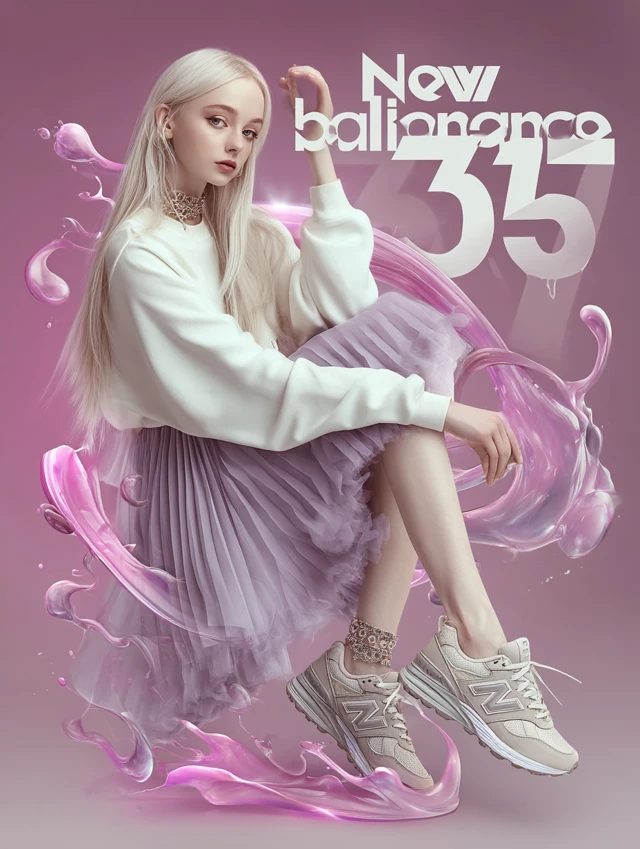New Balance Fashion Advertisement with Albino Model