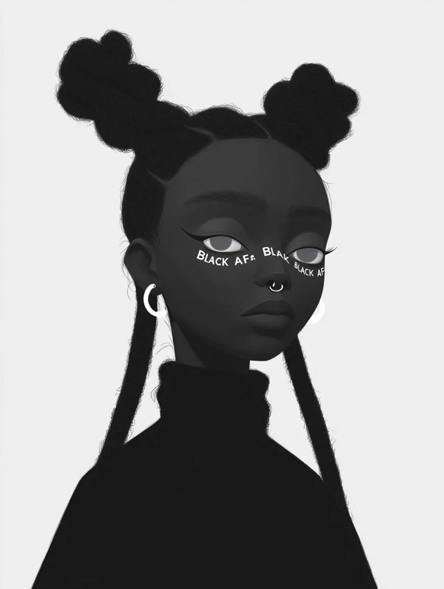 Black Girl Illustration Black AF
