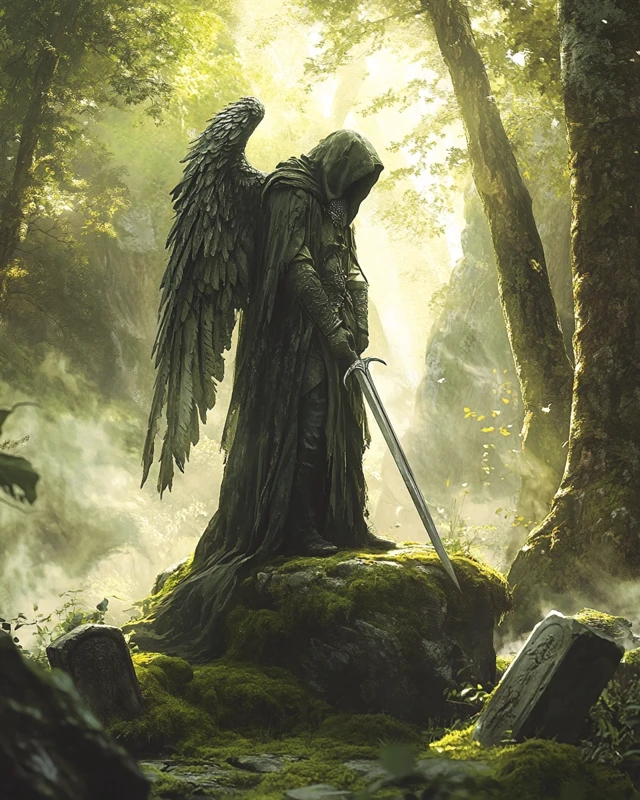 Winged Sentinel in the Forest