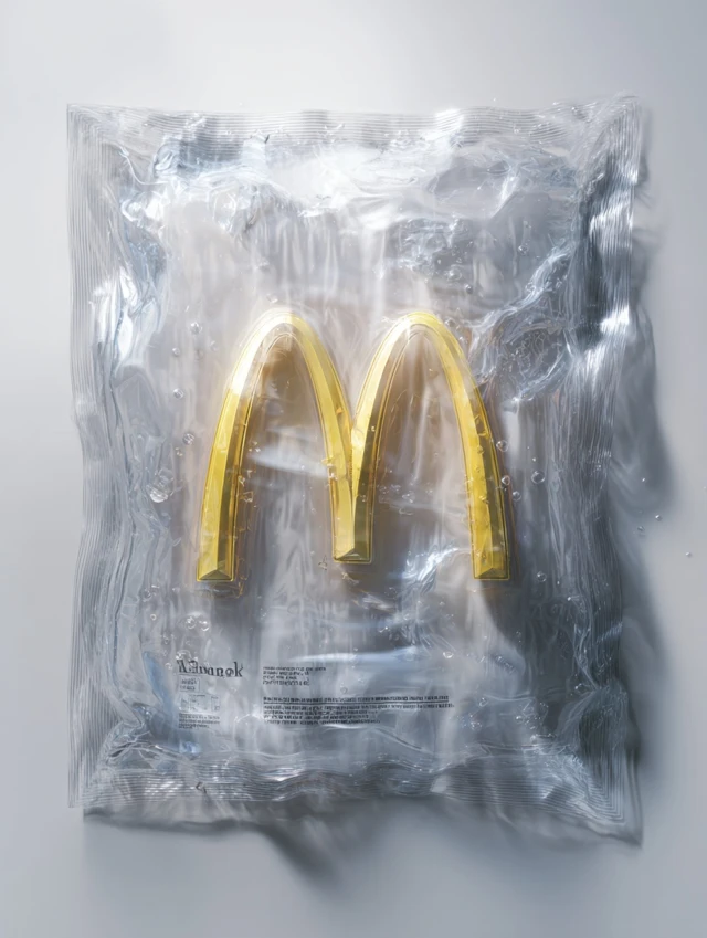 McDonalds Logo Vacuum Sealed Futuristic Art