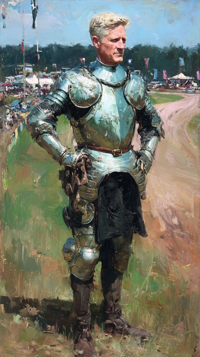 Oil Painting Portrait of a Knight