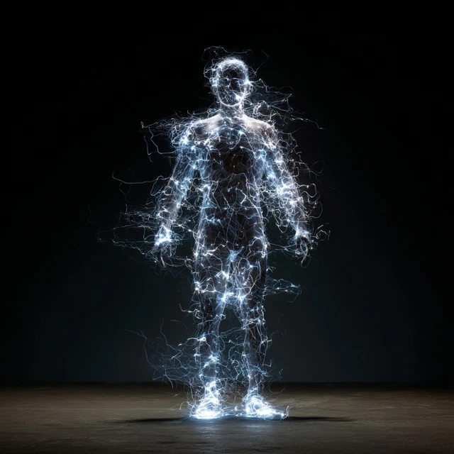 Energy Being Glowing Human Form