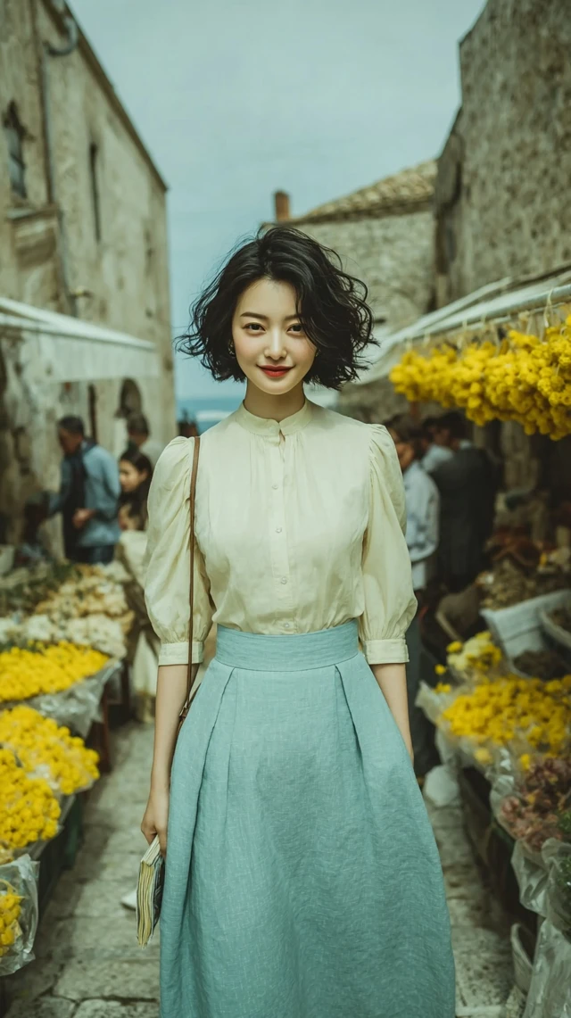 Snow White in Flower Market Portrait