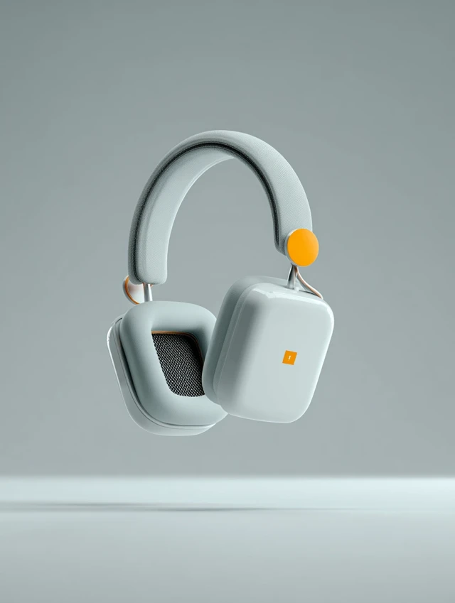 Teenage Engineering Headphones 3D Render Minimalist Design