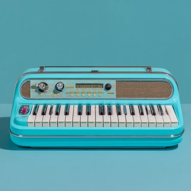 Tiffany Blue Portable Electronic Keyboard Product Design
