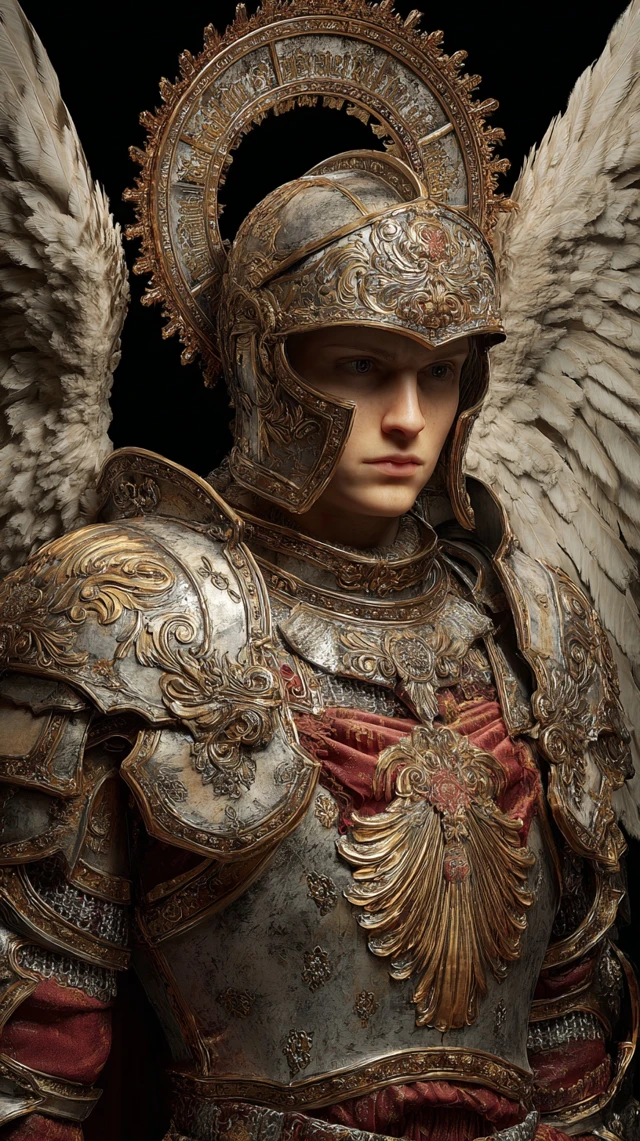 Warrior Angel St Michael in Armor Digital Painting