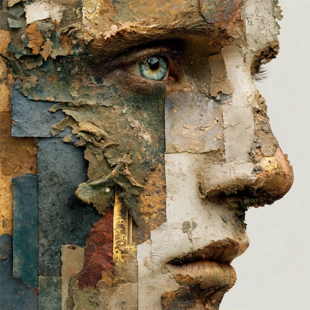 Rusted Face Art Decay and Transformation