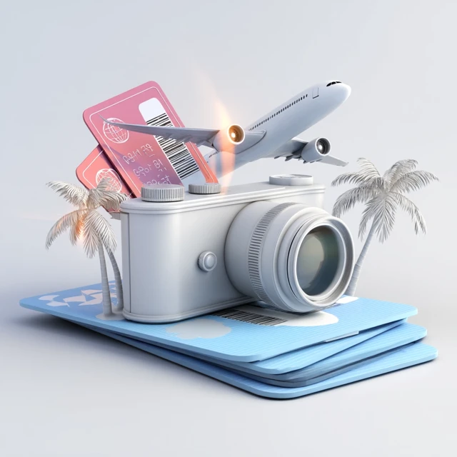 Travel Photography Vacation Trip 3D Render