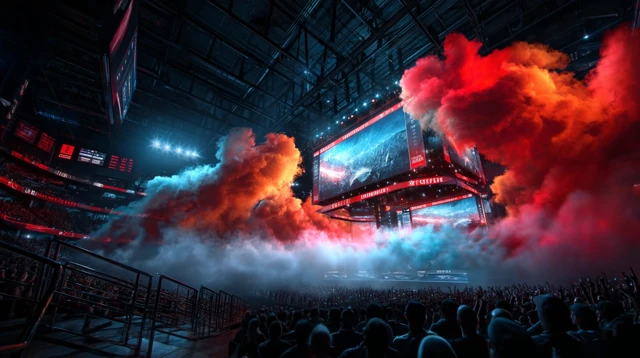 Esports Arena Future Neon Stadium Epic Smoke