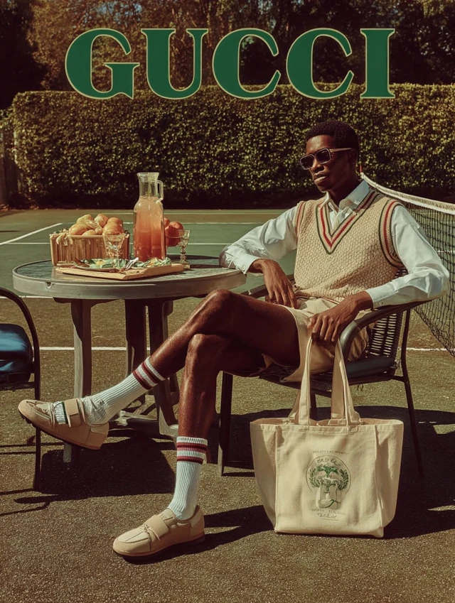 Gucci Campaign 70s Sportswear African American Model