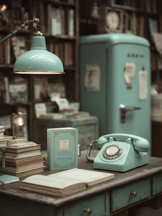 Retro Detective Office Scene Book Mockup